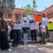 Estudiantes de criminología protestaron en el Edificio Central de la UASLP