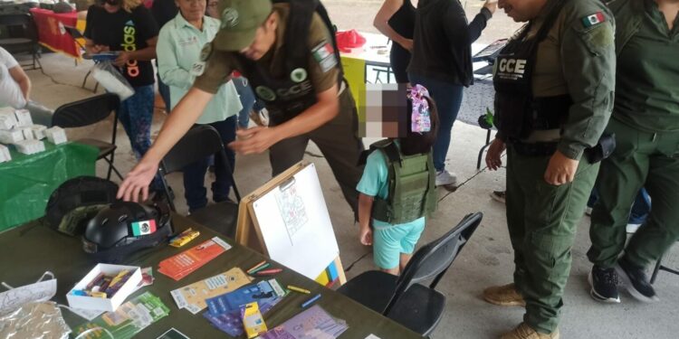 Realizan Feria de Seguridad en Santa Lucía con actividades para familias y menores