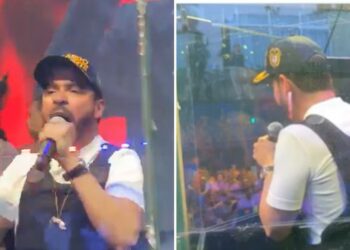 Con escudo y chaleco antibalas, así se presentó Abelardo de la Espriella se presentó en Medellín tras denunciar amenazas en su contra