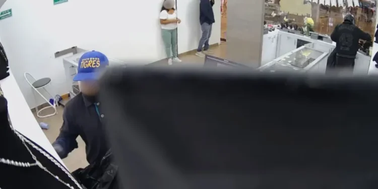 En solo 35 segundos, delincuentes vacían joyería en Nuevo León