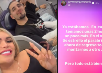 Avión donde viajaba Wendy Guevara y más influencers aterriza de emergencia en CDMX: “Se rompió el parabrisas”