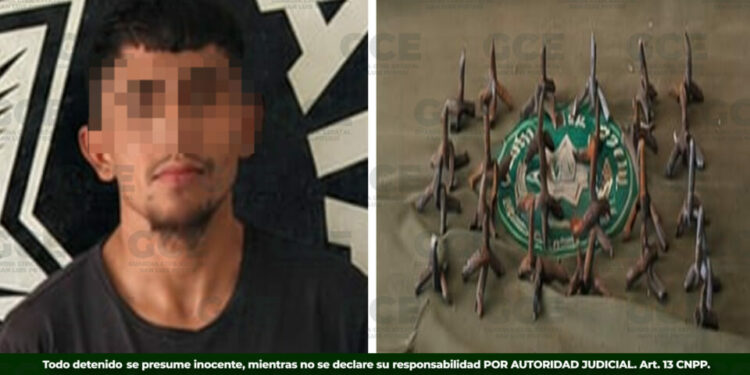 Detienen en Matehuala a presunto generador de información para grupo delictivo; le aseguran 25 “ponchallantas”