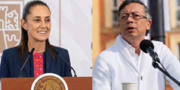 Sheinbaum respalda a Petro y denuncia campaña de ultraderecha para influir en elecciones de Colombia