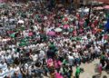 Más de 10 mil personas siguen triunfo de México en el Centro Histórico