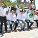 Asistentes a mitin político dejan daños y basura en Plaza de Armas