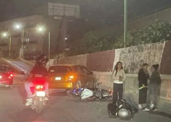 Motociclista resulta lesionado tras choque en Río Santiago