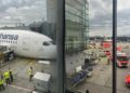 Colapsa tren de aterrizaje de avión en aeropuerto de Frankfurt; hay heridos