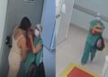 VIDEO | Enfermera intenta robar a una recién nacida; tía logró rescatarla antes de que huyera