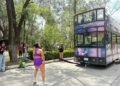 Diana Batres logró jalar un Turibús de ocho toneladas únicamente con la fuerza de su cabello