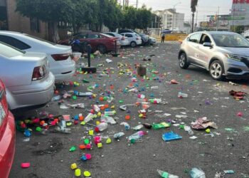 Celebración mundialista deja severa contaminación en Bocanegra