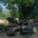 Camioneta se incendia por presunto cortocircuito en Ciudad Valles