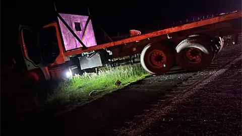 Choque múltiple deja un lesionado en carretera a Matehuala