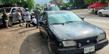 Joven resulta lesionado tras ser atropellado en la carretera Valles-Mante