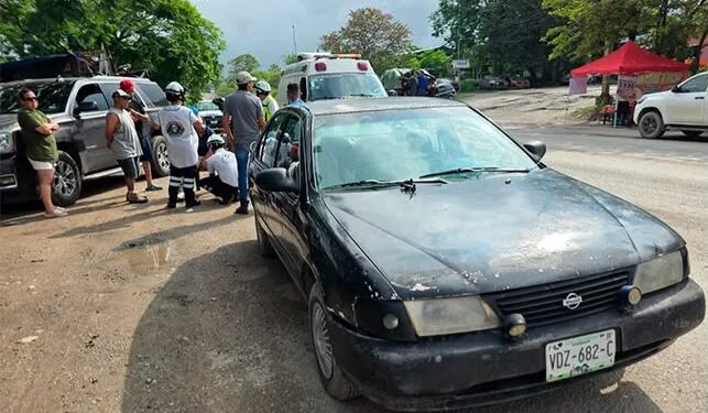 Joven resulta lesionado tras ser atropellado en la carretera Valles-Mante