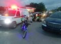 Pareja resulta lesionada tras choque entre camioneta y motocicleta en Ciudad Valles