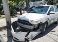 Taxista provoca choque con motociclista en Ciudad Valles
