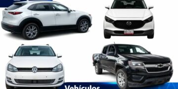 Policía de Investigación asegura cuatro vehículos con reporte de robo en SLP