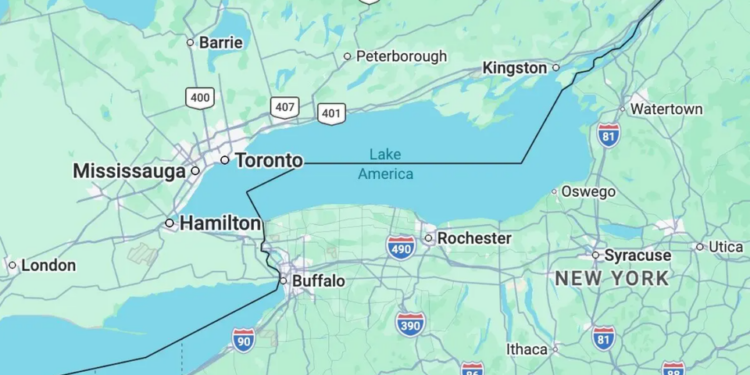 Google Maps quita el Ontario y pasa a Lago América para usuarios estadounidenses, Casa Blanca celebra