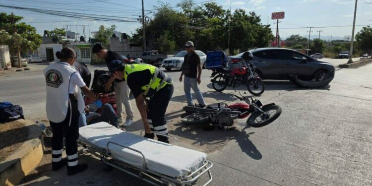 Motociclista resulta lesionado tras ser embestido en Ciudad Valles