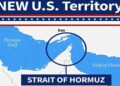 Trump publica una imagen en la que declara el estrecho de Ormuz como ‘nuevo territorio’ de EE.UU.