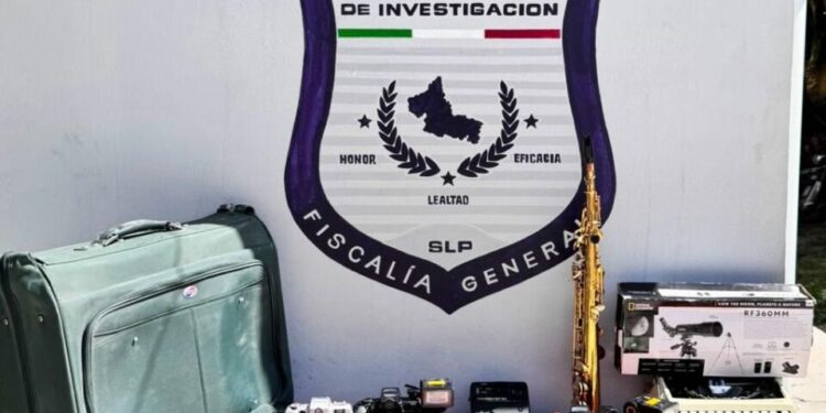 Fiscalía asegura 25 objetos relacionados con robo a casa habitación en Matehuala