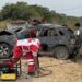 Hombre resulta lesionado tras volcar en el Libramiento Poniente