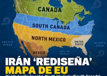 Irán se burla de Trump rediseñando el mapa de Estados Unidos