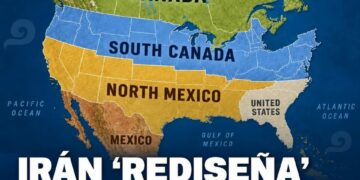 Irán se burla de Trump rediseñando el mapa de Estados Unidos