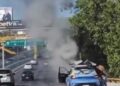 Camioneta se incendia en la avenida Salvador Nava