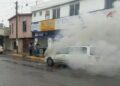 Vehículo se incendia en Prolongación 20 de Noviembre