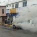 Vehículo se incendia en Prolongación 20 de Noviembre