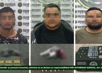 Detienen a tres personas por armas y presuntos delitos contra la salud en la capital