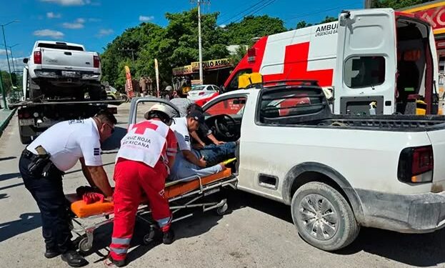Choque entre camionetas deja un lesionado en Ciudad Valles