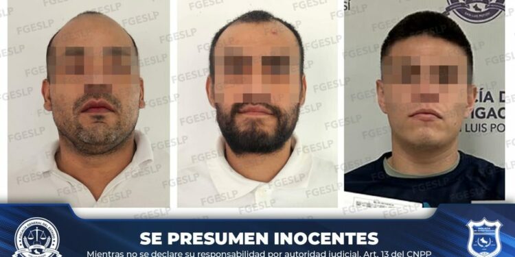 Capturan a tres hombres por homicidio de tres personas en San Luis Potosí