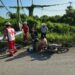 Camioneta embiste a motociclista en acceso a la zona Tének