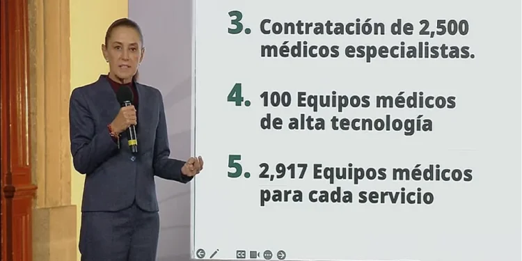 Sheinbaum anuncia inversión de 11 mil 745 millones de pesos para mejorar el IMSS